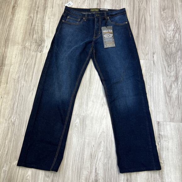 Urban Star Men's Stretch Relaxed Fit Straight Leg Blue Jeans Size W34 L32 - Picture 1 of 9